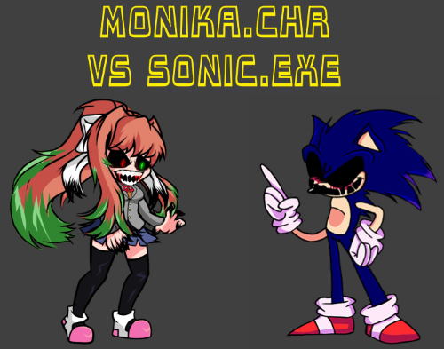 Friday Night Funkin: Monika.chr vs Sonic.exe Mod